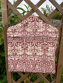 Handmade Peg Bag - William Morris - Brother Rabbit - Red
