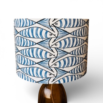 Handmade Lampshade - Sardines