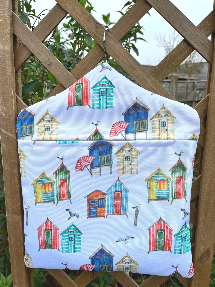 Handmade Peg Bag - Beach Huts