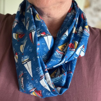 Handmade Infinity Scarf - Yachts