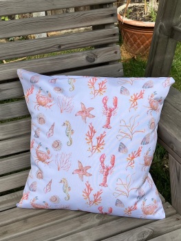 Garden Cushion - Handmade - Sealife - Coral