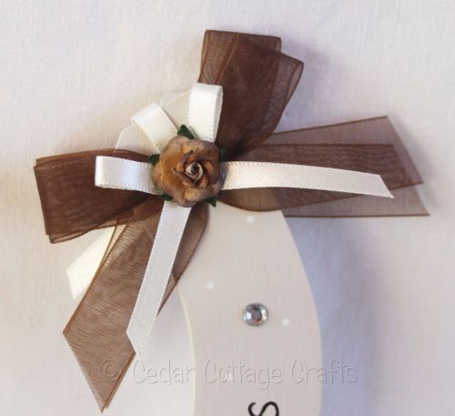 Personalised Wedding Horseshoe in Chocolate Brown & Ivory
