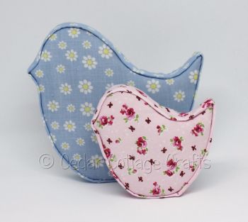 Fabric Covered Padded Birds