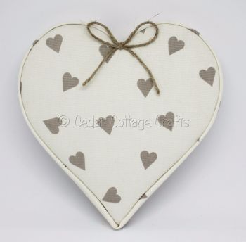 Fabric Covered Padded Hearts