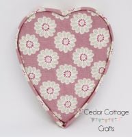 Fabric Covered Padded Hearts (Thin)