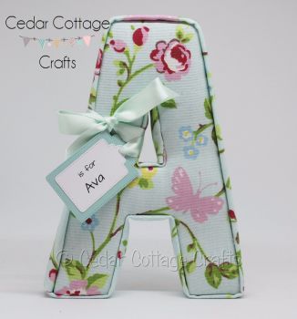 Fabric Covered Padded Letters with name tag