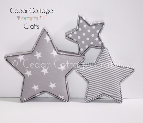 Fabric Covered Padded Stars 