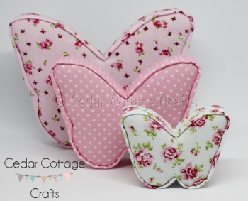 Fabric Covered Padded Butterflies