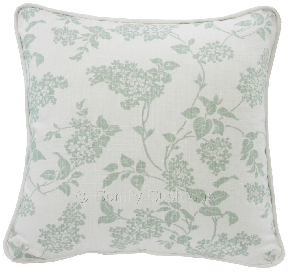 Laura Ashley Lilac Eau de Nil cushion covers