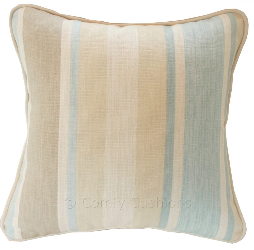 Laura Ashley Awning Stripe Duck Egg cushion covers