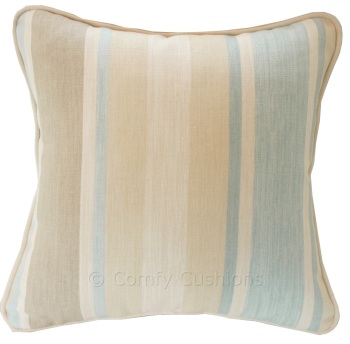 Laura Ashley Awning Stripe Duck Egg cushion covers