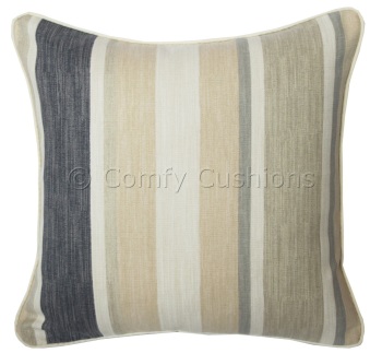Laura Ashley Awning Stripe Charcoal cushion cover