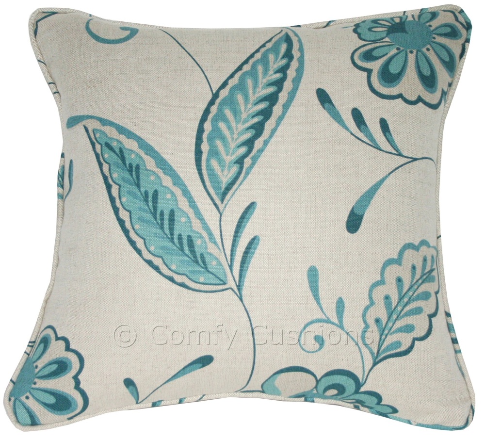 Laura Ashley Carolina Teal cushion covers