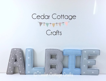 Fabric Covered Padded Letter/Names