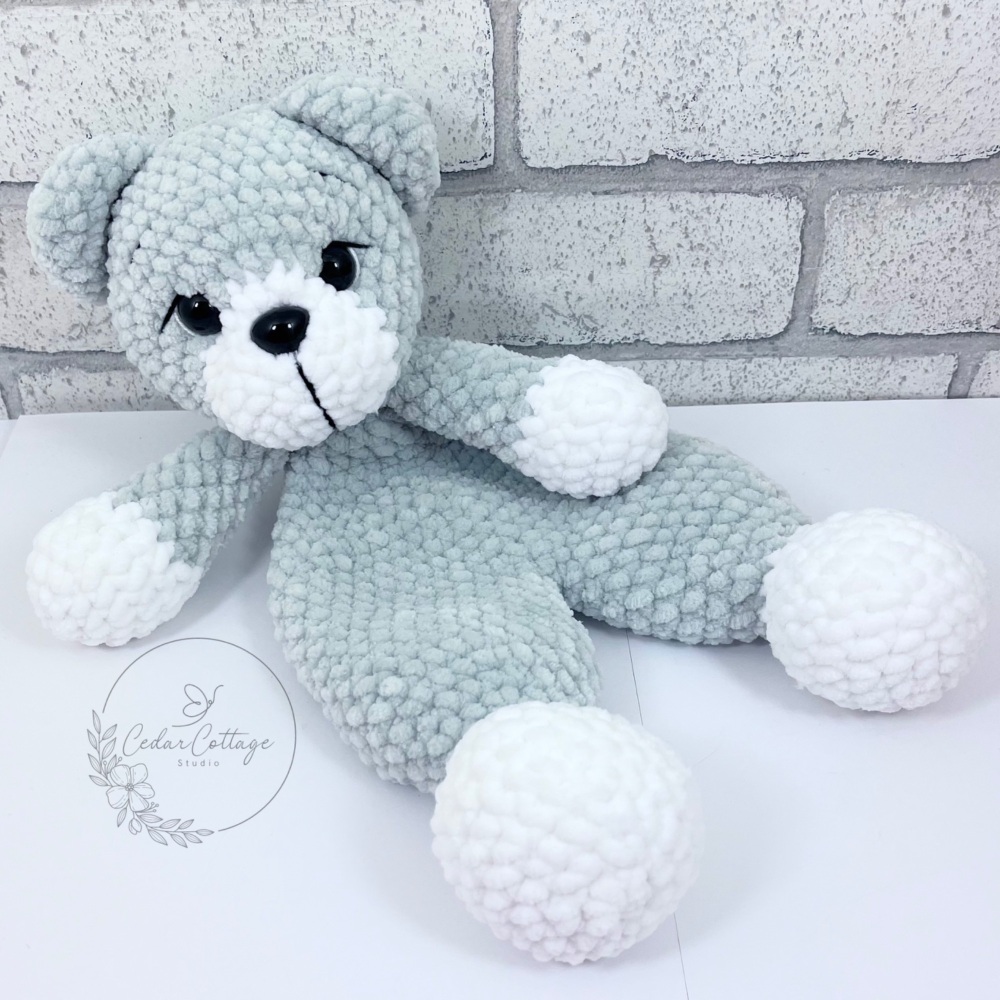 Bear Comforter/Snuggler - Grey
