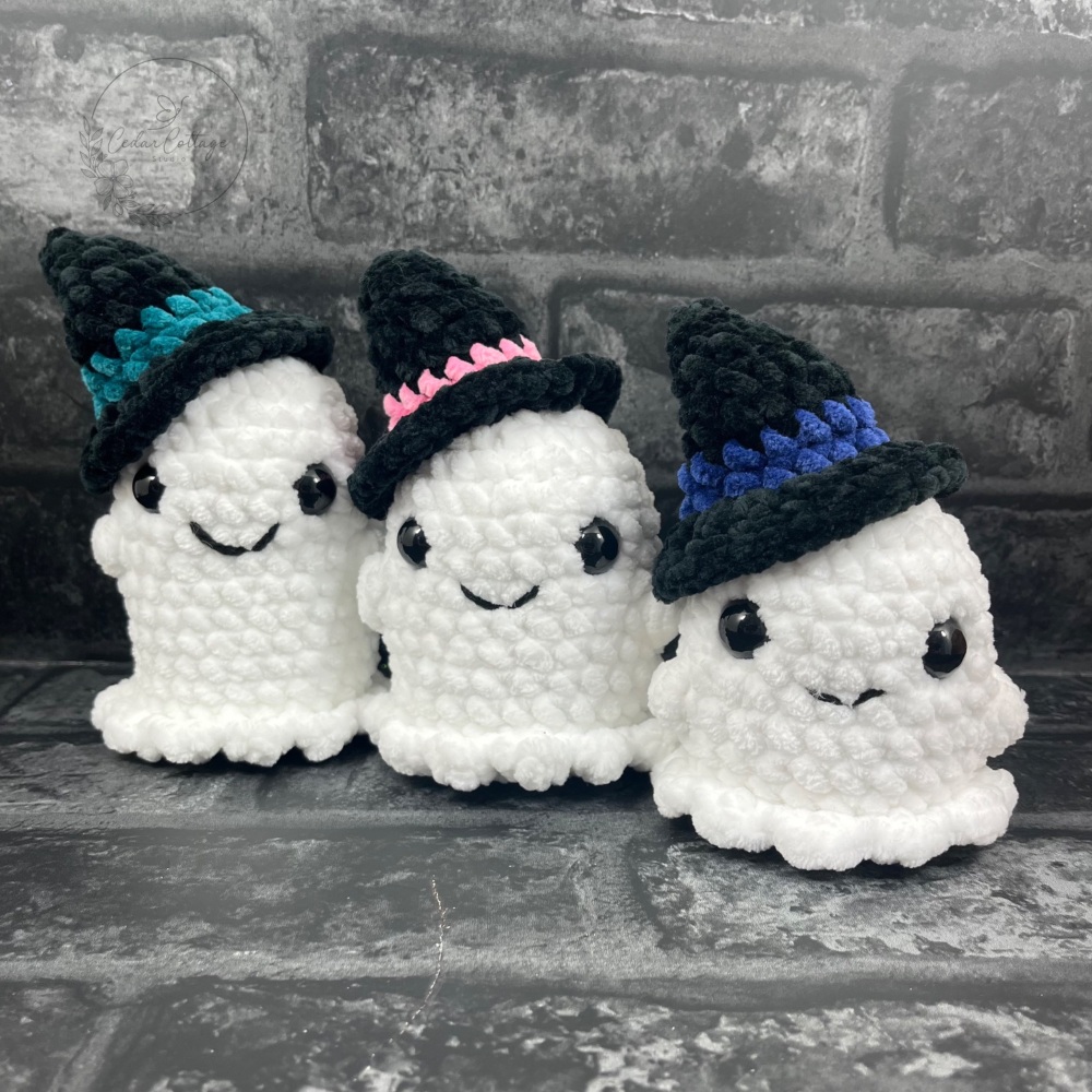 Ghost Family in Witches Hats