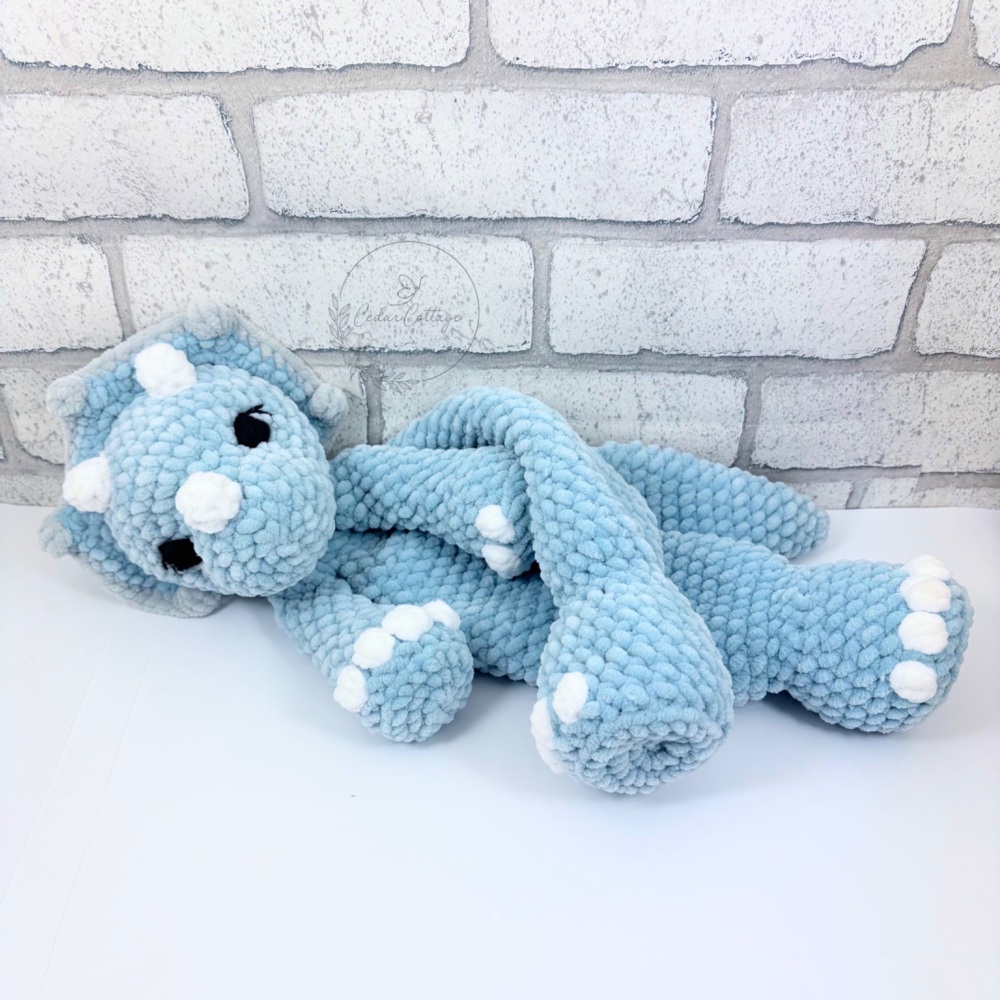 Triceratops Snuggler Digital Crochet Pattern