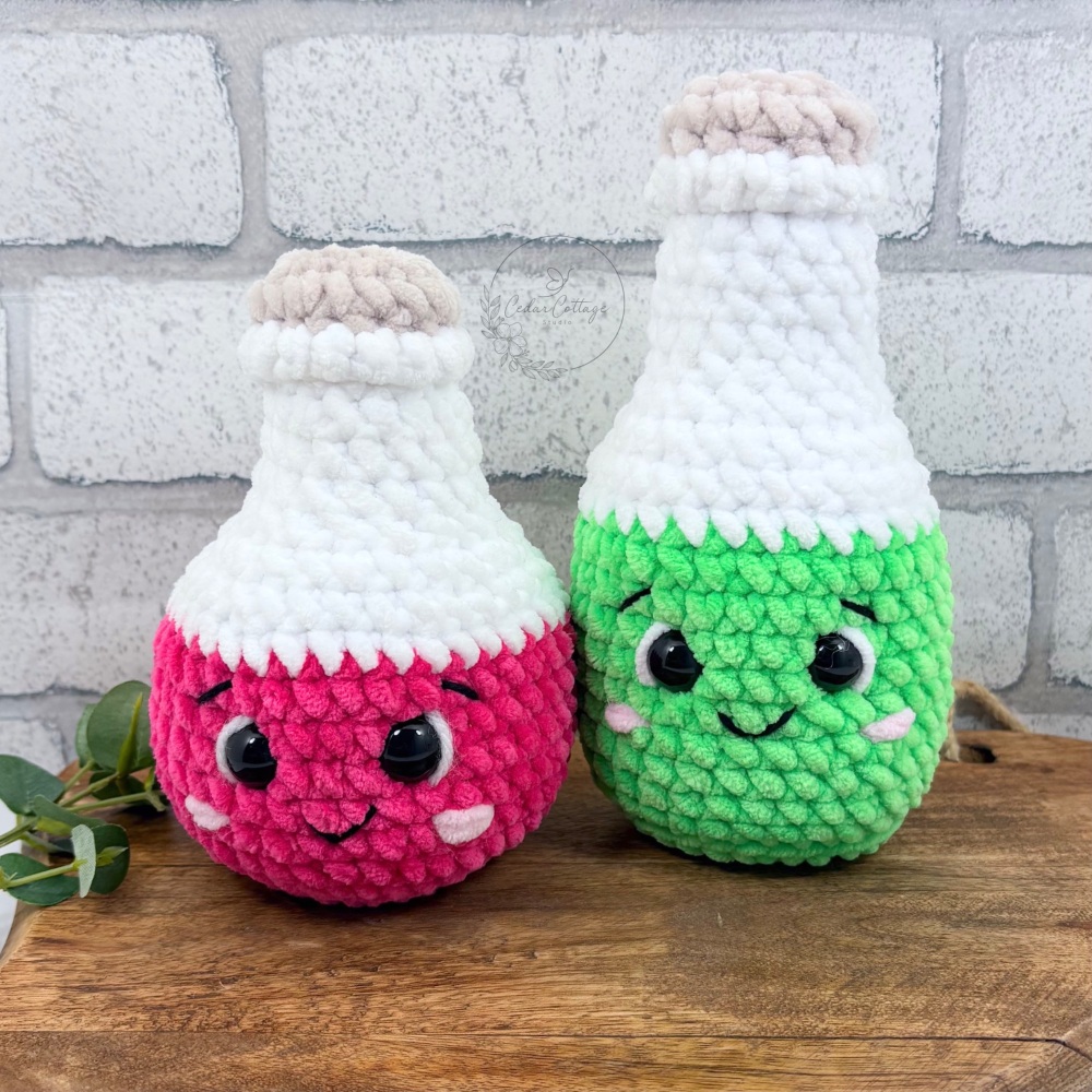 Potion Bottles 2 in 1 Digital Crochet Pattern