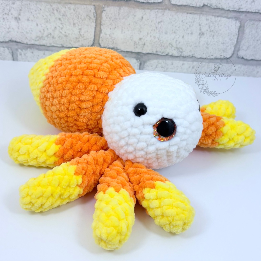 Candy Corn Spider Digital Crochet Pattern