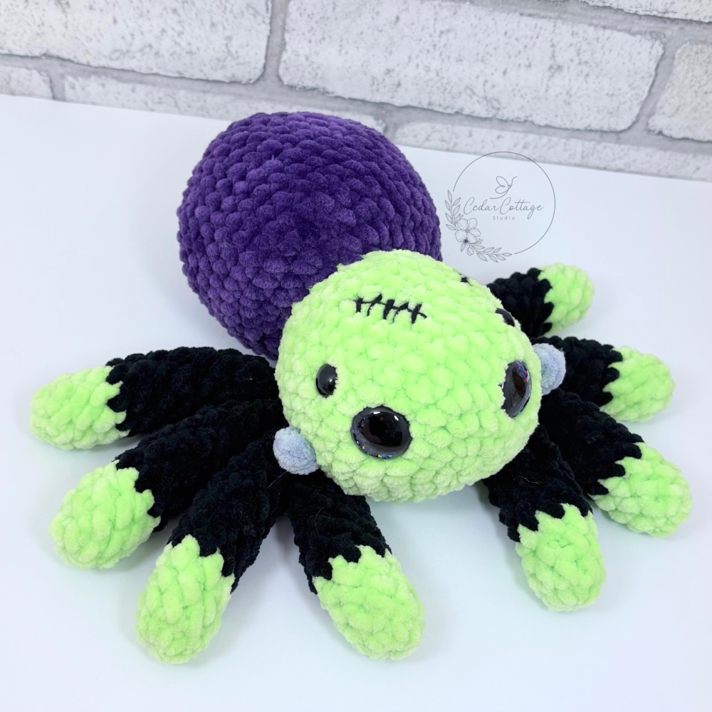 Frankenstein Spider Digital Crochet Pattern