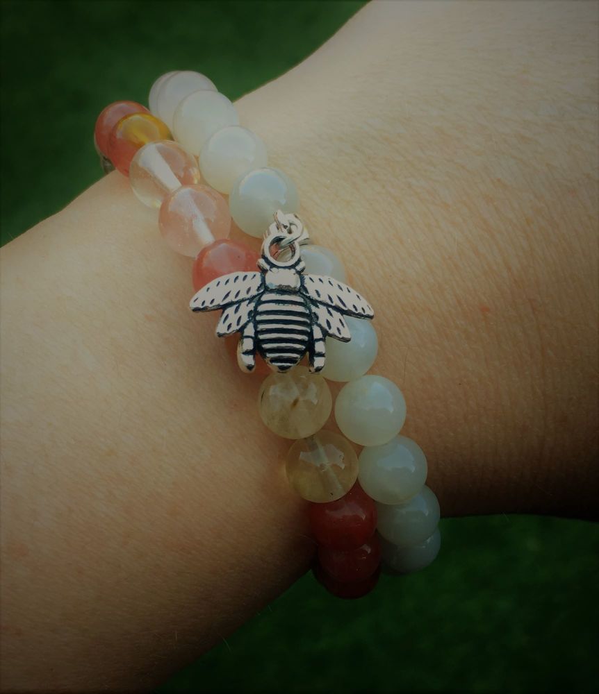 bee on bracelet