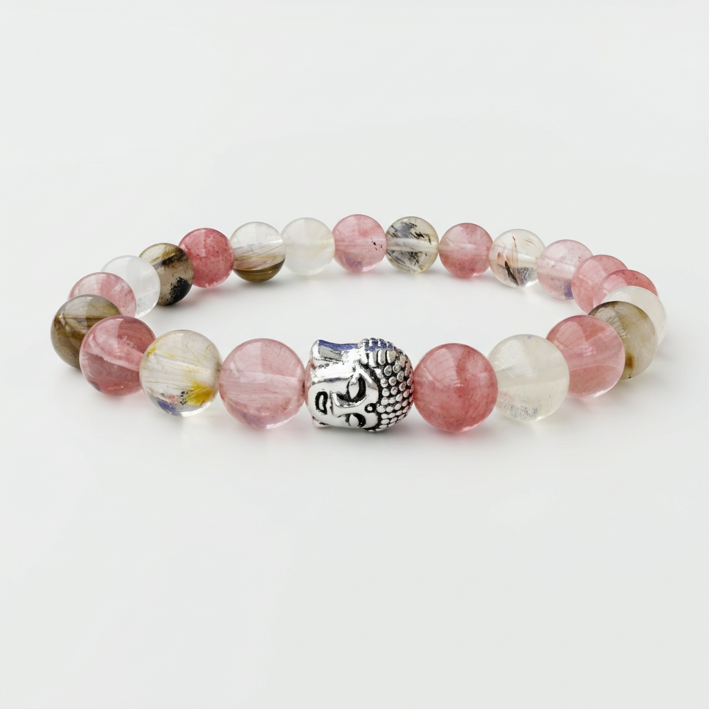 LIBRA WATERMELON TOURMALINE CRYSTAL HEALING BRACELET (September 23 - October 22)