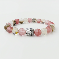 LIBRA WATERMELON TOURMALINE CRYSTAL HEALING BRACELET (September 23 - October 22)