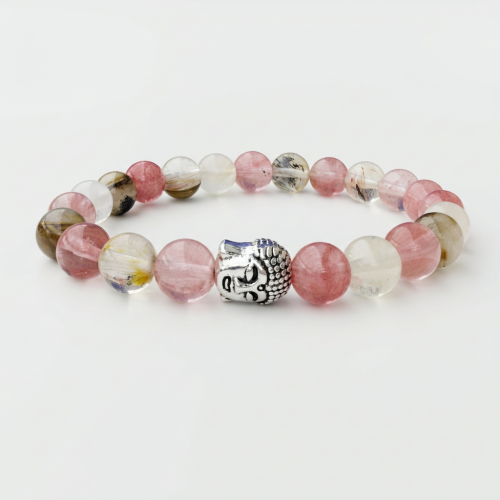 LIBRA WATERMELON TOURMALINE CRYSTAL HEALING BRACELET (September 23 - Octobe