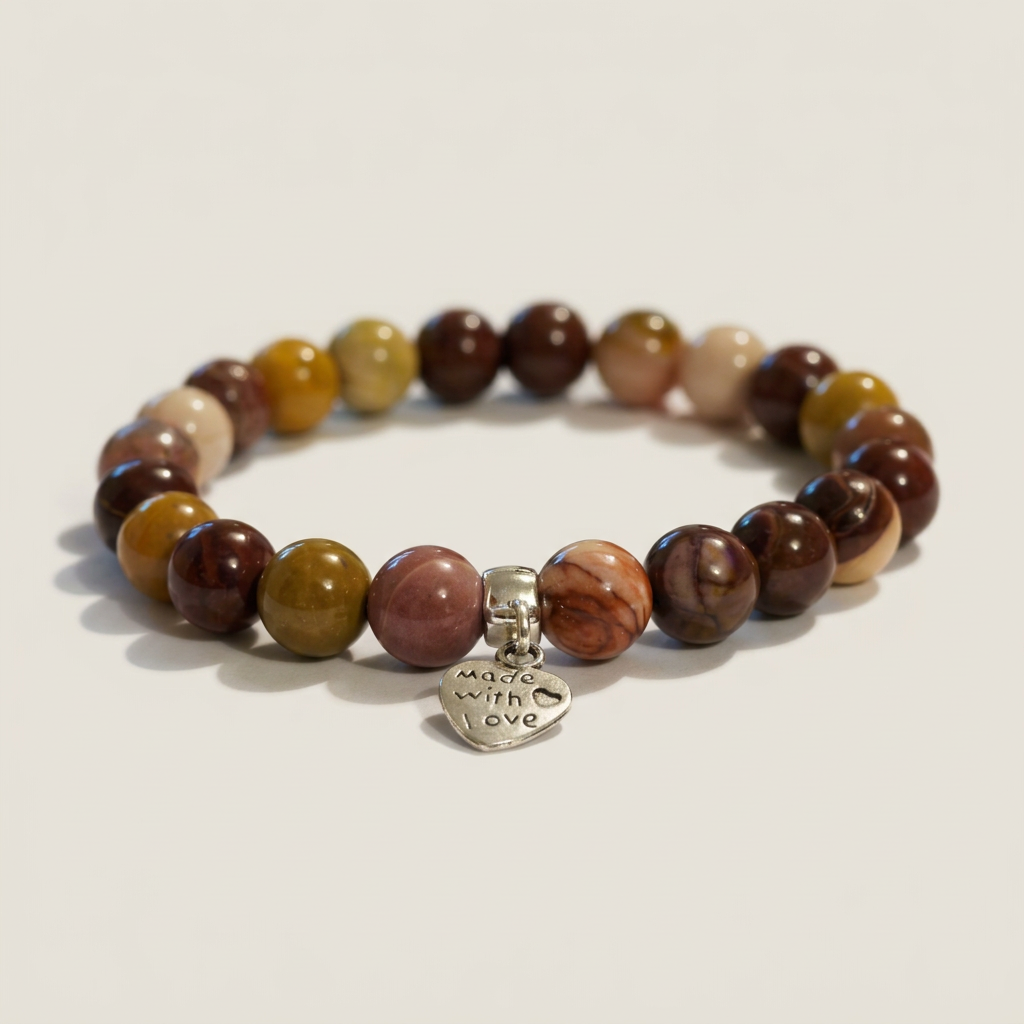 AMELIE HOPE CRYSTAL HEALING MOOKAITE JASPER BRACELET