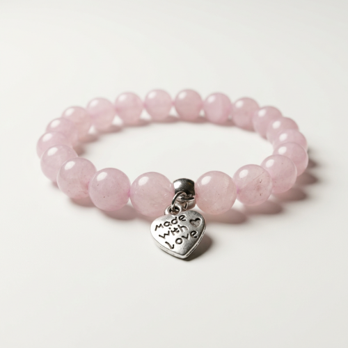AMELIE HOPE CRYSTAL HEALING ROSE QUARTZ BRACELET