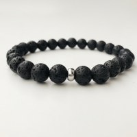 LAVA STONE FOR MEN AMELIE HOPE CRYSTAL HEALING BRACELET