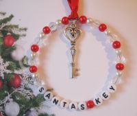 Red Santas Key Door Handle /Tree Decoration - CC1405