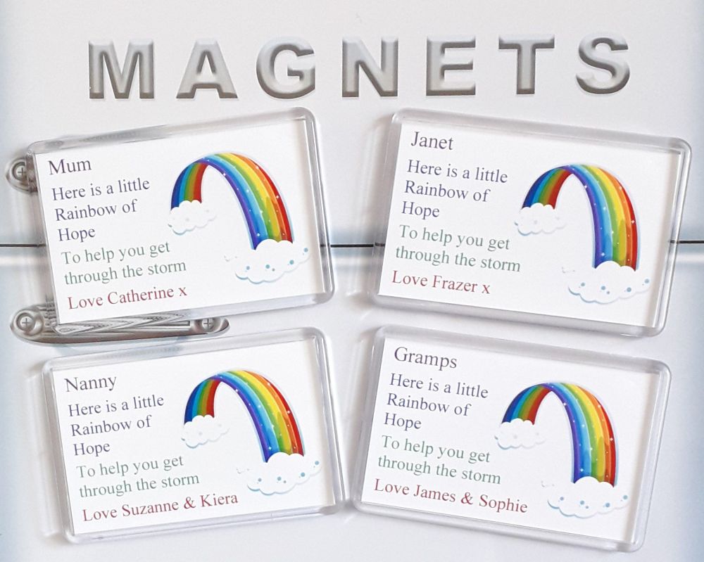 Rainbow of Hope Fridge Magnet 