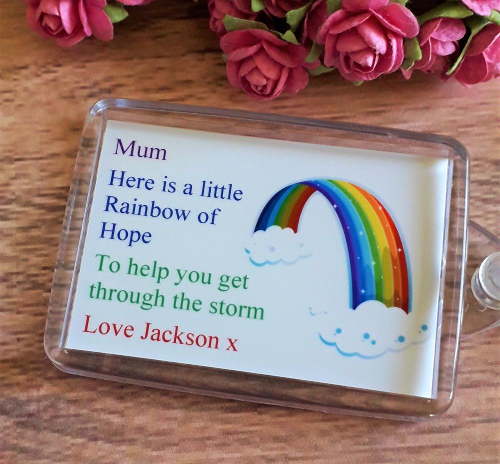 Rainbow of Hope Keyring