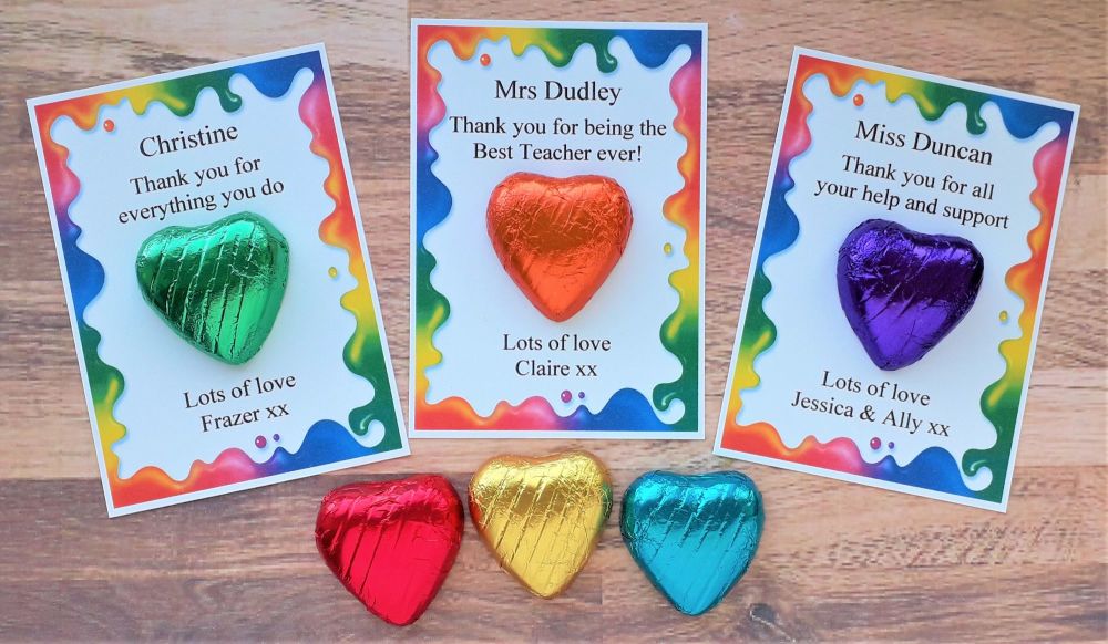 Rainbow Boarder Chocolate Heart Gift