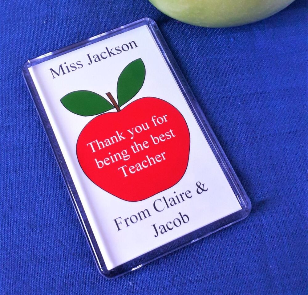Rectangle Teacher Thank You Apple Magnet