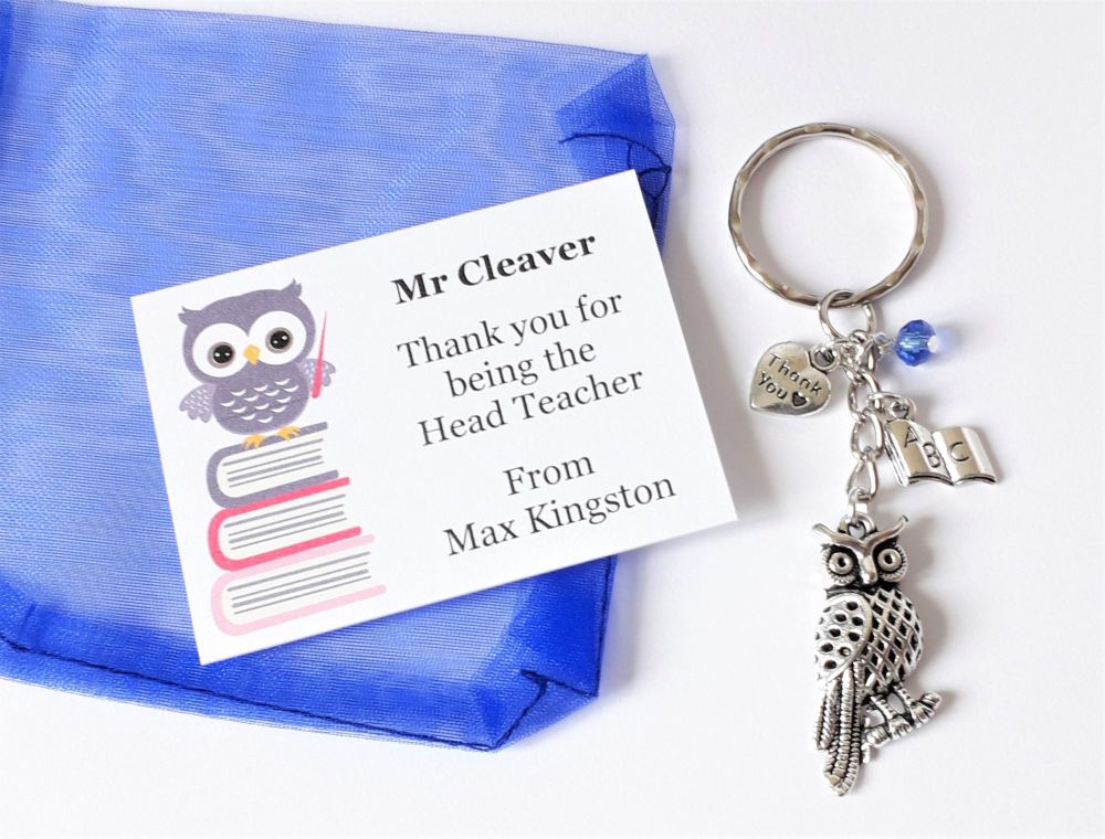 Blue Owl Keyring - Teacher Thank You Gift