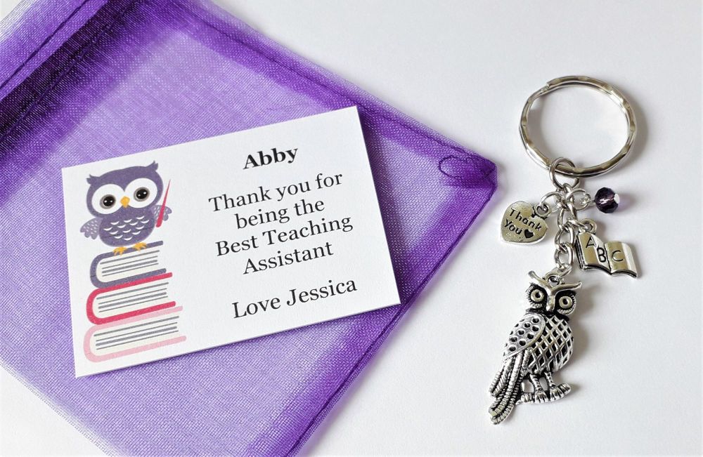 Purple Owl Keyring - Teacher Thank You Gift