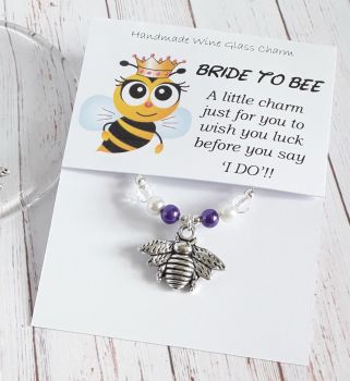 Bride To Bee - Bumble Bee Wine Glass Charm