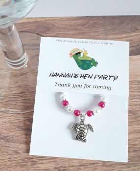 Turtle Wine Glass Charm - Hen Party Favour