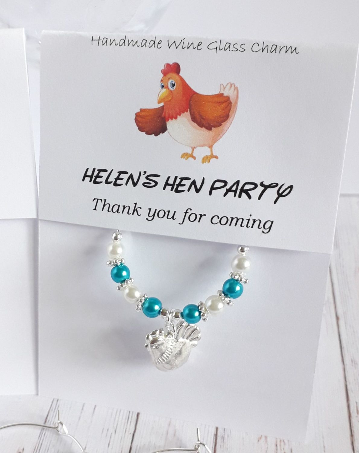 Hen Wine Glass Charm Hen Party Favour