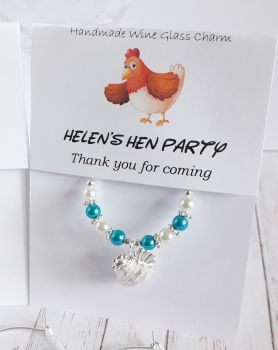 Hen Wine Glass Charm - Hen Party Favour