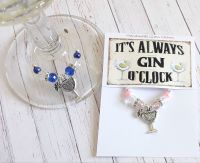Cocktail, Wine or Gin o'Clock - Wine Glass Charm