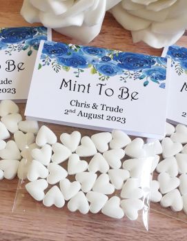 Blue Floral Design 'Mint To Be' Sweet Favour
