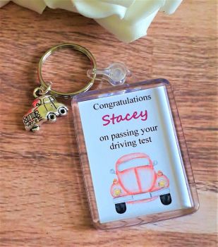 Congratulations Passing Your Driving Test - Car Charm Keyring