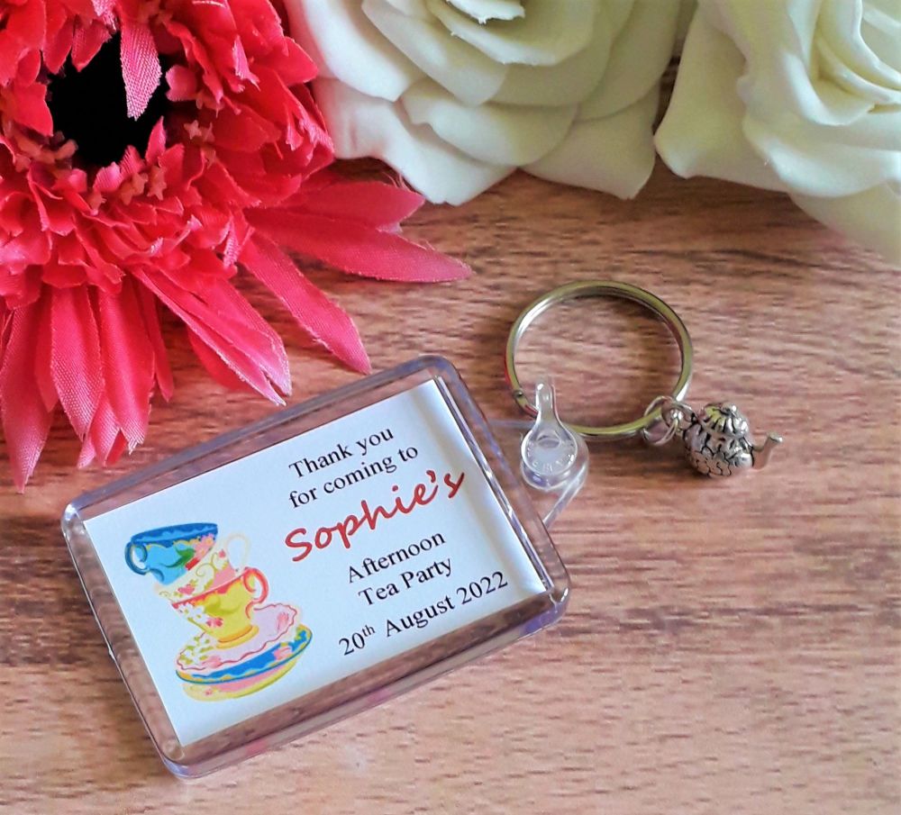 Afternoon Tea Party Keyring Favours