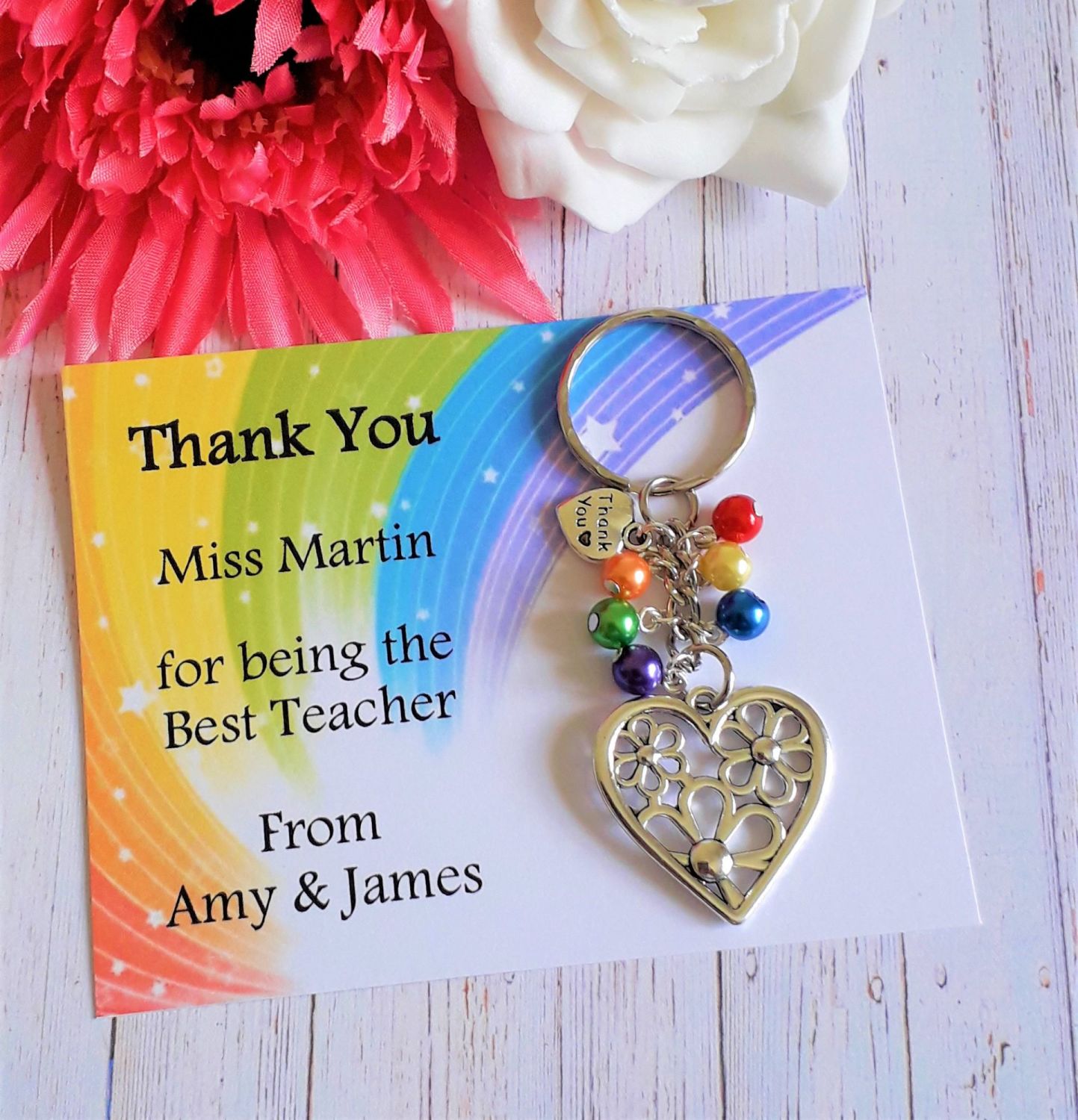 Thank you clearance teacher keyrings