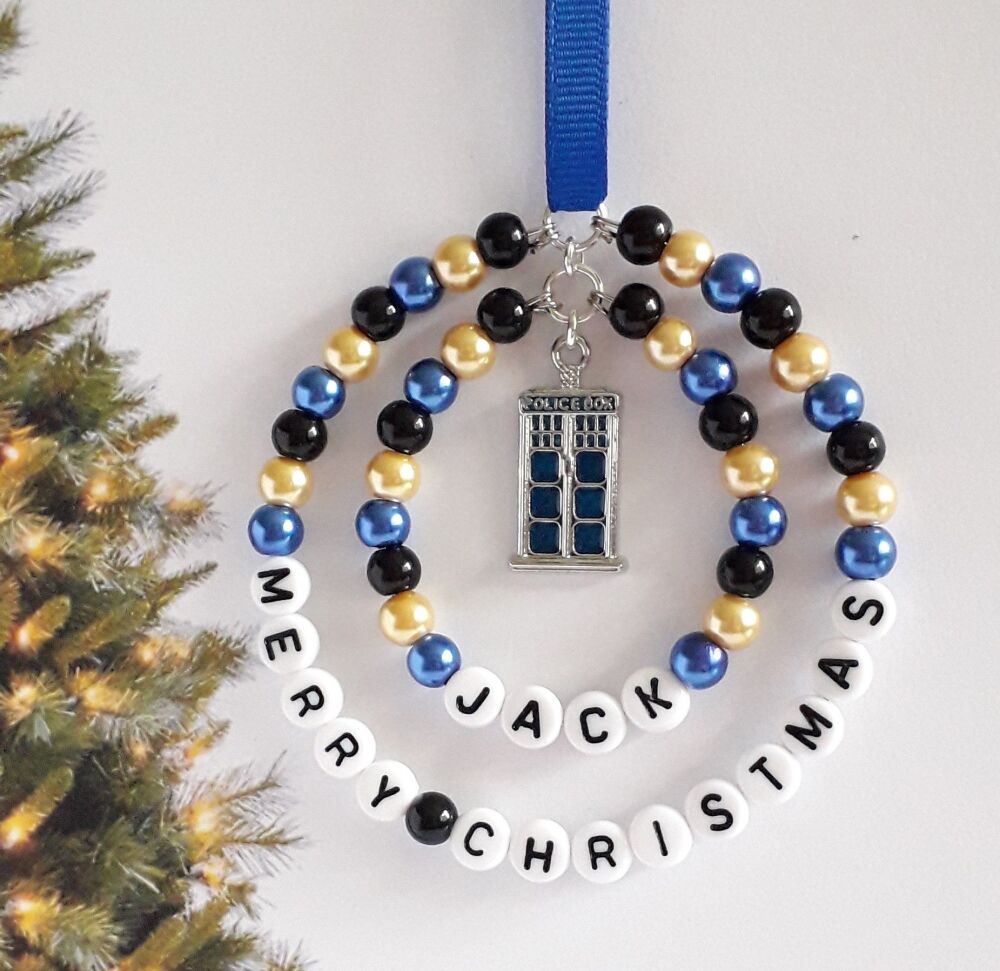 Personalised Dr Who Christmas Tree Decoration