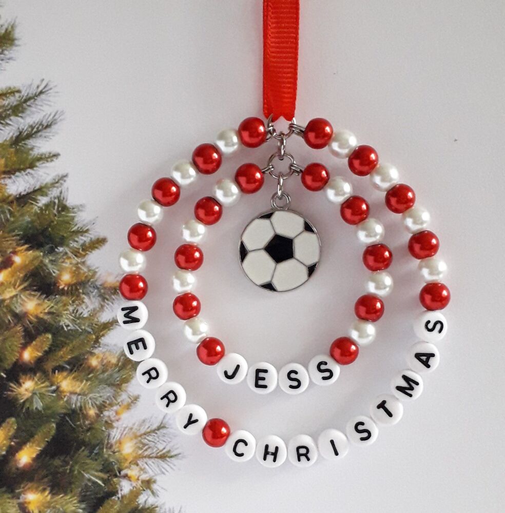 Personalised Football Christmas Tree Decoration