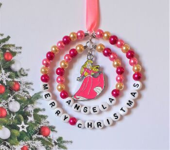 Personalised Sleeping Beauty Disney Princess Character Christmas Tree Decoration